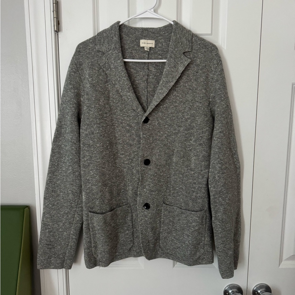Club Monaco Gray Men's Cardigan Sweater